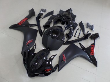 07-08 Matte Black Red Yamaha YZF R1 Motorcycle Fairings