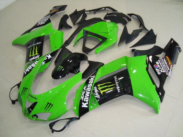 07-08 Monster Green Kawasaki ZX6R Motorcycle Fairings 07-08 Monster Green Kawasaki ZX6R Motorcycle Fairings