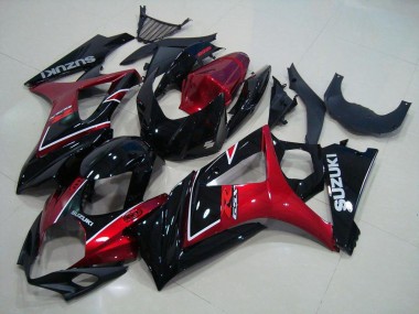 07-08 Red Black Suzuki GSXR 1000 Motorcycle Fairing