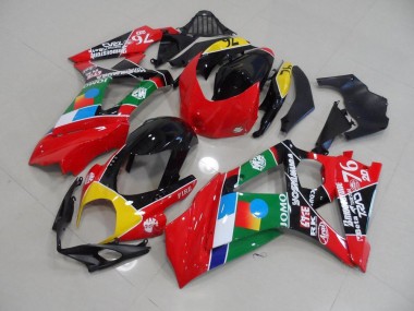 07-08 Red and Green Suzuki GSXR 1000 Motorcycle Fairings