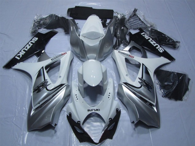 07-08 White Silver Black Suzuki GSXR 1000 Motorcycle Fairings 07-08 White Silver Black Suzuki GSXR 1000 Motorcycle Fairings
