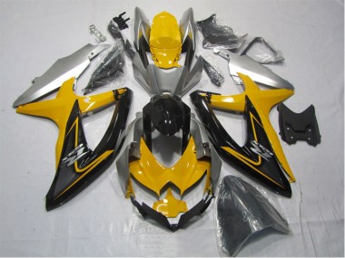 07-08 Yellow Black Suzuki GSXR 1000 Motorcycle Fairings