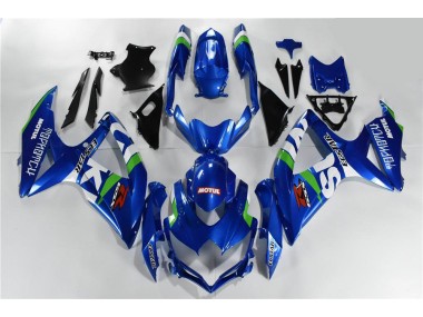 08-10 Blue White Green Suzuki GSXR 600/750 Motorcycle Fairings