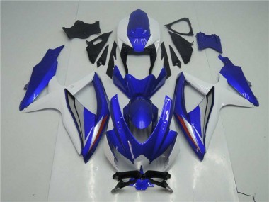 08-10 Blue White Suzuki GSXR 600/750 Motorcycle Fairings