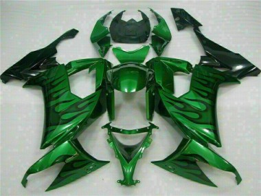 08-10 Green Flame Kawasaki ZX10R Motorcycle Fairings