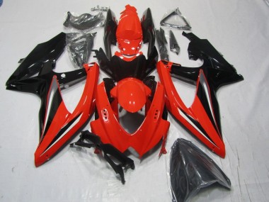 08-10 Red Black Suzuki GSXR 600 Motorcycle Fairings