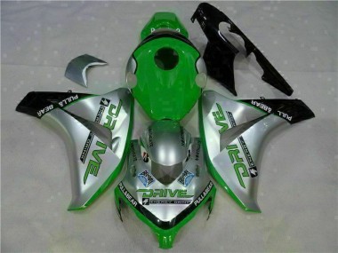08-11 Green Silver Honda CBR1000RR Motorcycle Fairings