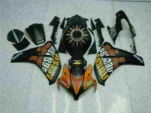 08-11 Orange Black Honda CBR1000RR Motorcycle Fairings 08-11 Orange Black Honda CBR1000RR Motorcycle Fairings