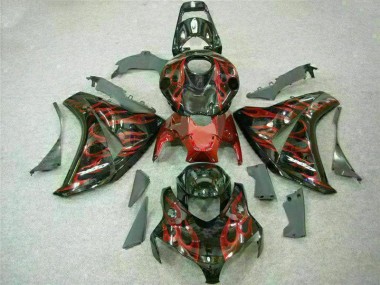 08-11 Red Flame Honda CBR1000RR Motorcycle Fairing
