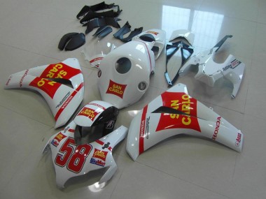 08-11 White San Carlo Honda CBR1000RR Motorcycle Fairings