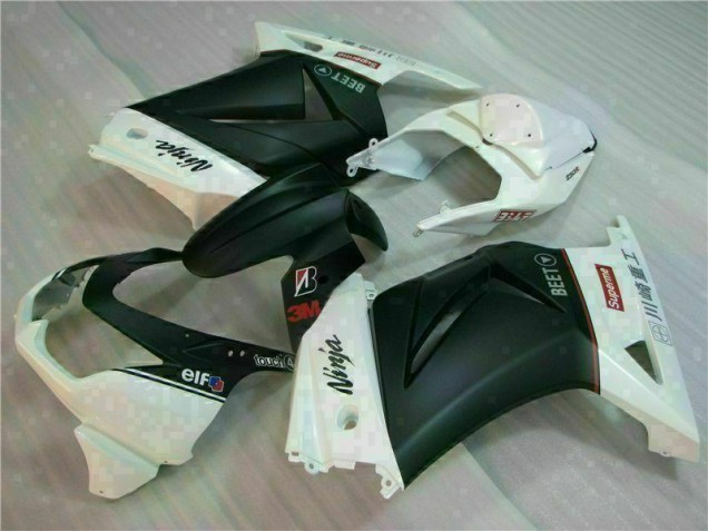 08-12 White Black Ninja 3M Kawasaki EX250 Motorcycle Fairings 08-12 White Black Ninja 3M Kawasaki EX250 Motorcycle Fairings