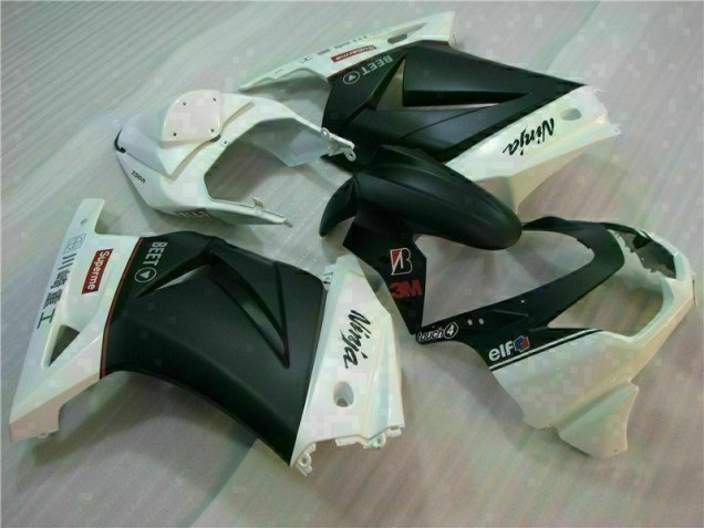 08-12 White Black Ninja 3M Kawasaki EX250 Motorcycle Fairings 08-12 White Black Ninja 3M Kawasaki EX250 Motorcycle Fairings