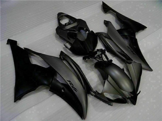 08-16 Matte Black Yamaha YZF R6 Motorcycle Bodywork