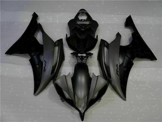 08-16 Matte Black Yamaha YZF R6 Motorcycle Bodywork