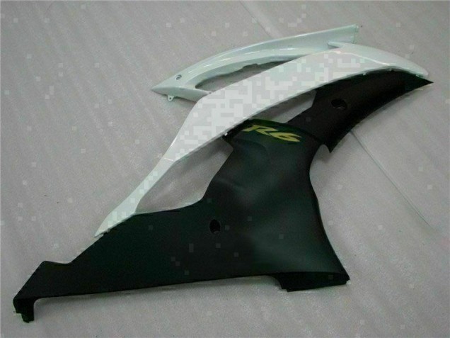 08-16 White Black Yamaha YZF R6 Motorcycle Fairing