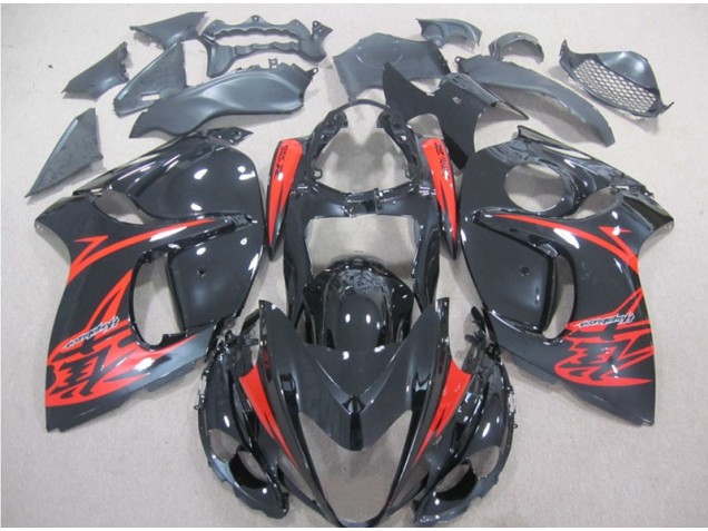 08-19 Black Red Suzuki GSXR 1300 Hayabusa Motorcycle Fairing 08-19 Black Red Suzuki GSXR 1300 Hayabusa Motorcycle Fairing