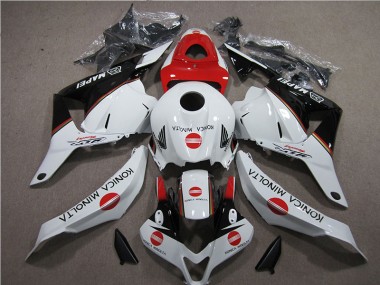 09-12 White Red Konica Minolta Honda CBR600RR Motorcycle Fairings