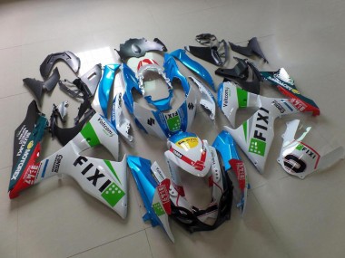 09-16 Light Blue Fixi Suzuki GSXR 1000 Motorcycle Fairings