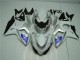 09-16 Silver White Suzuki GSXR 1000 Motorcycle Fairings