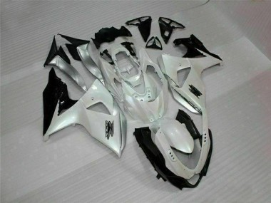 09-16 White Black Suzuki GSXR 1000 Motorcycle Fairing