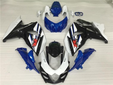 09-16 White Blue Black Suzuki GSXR 1000 Motorcycle Fairing