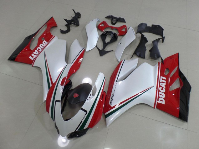 11-14 White Red Ducati 1199 Motorcycle Fairings 11-14 White Red Ducati 1199 Motorcycle Fairings