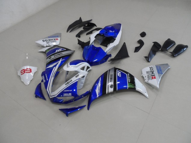 12-14 Blue White Yamaha YZF R1 Motorcycle Fairing