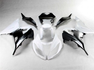 13-18 White Black Kawasaki ZX6R Motorcycle Fairing