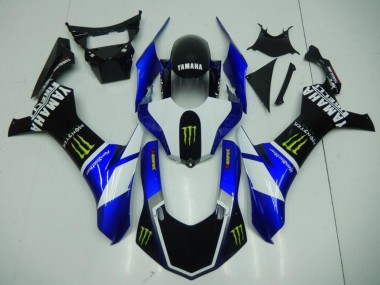 15-19 Black Blue Monster Yamaha YZF R1 Motorcycle Fairings