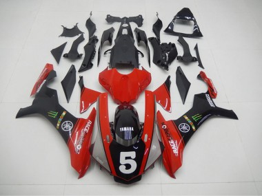 15-19 Black Red 5 Yamaha YZF R1 Motorcycle Fairings
