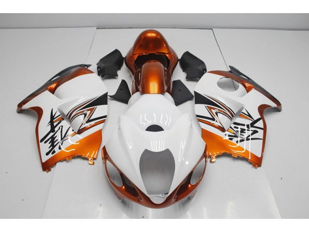 96-07 White Orange Suzuki GSXR 1300 Hayabusa Motorcycle Fairings 96-07 White Orange Suzuki GSXR 1300 Hayabusa Motorcycle Fairings